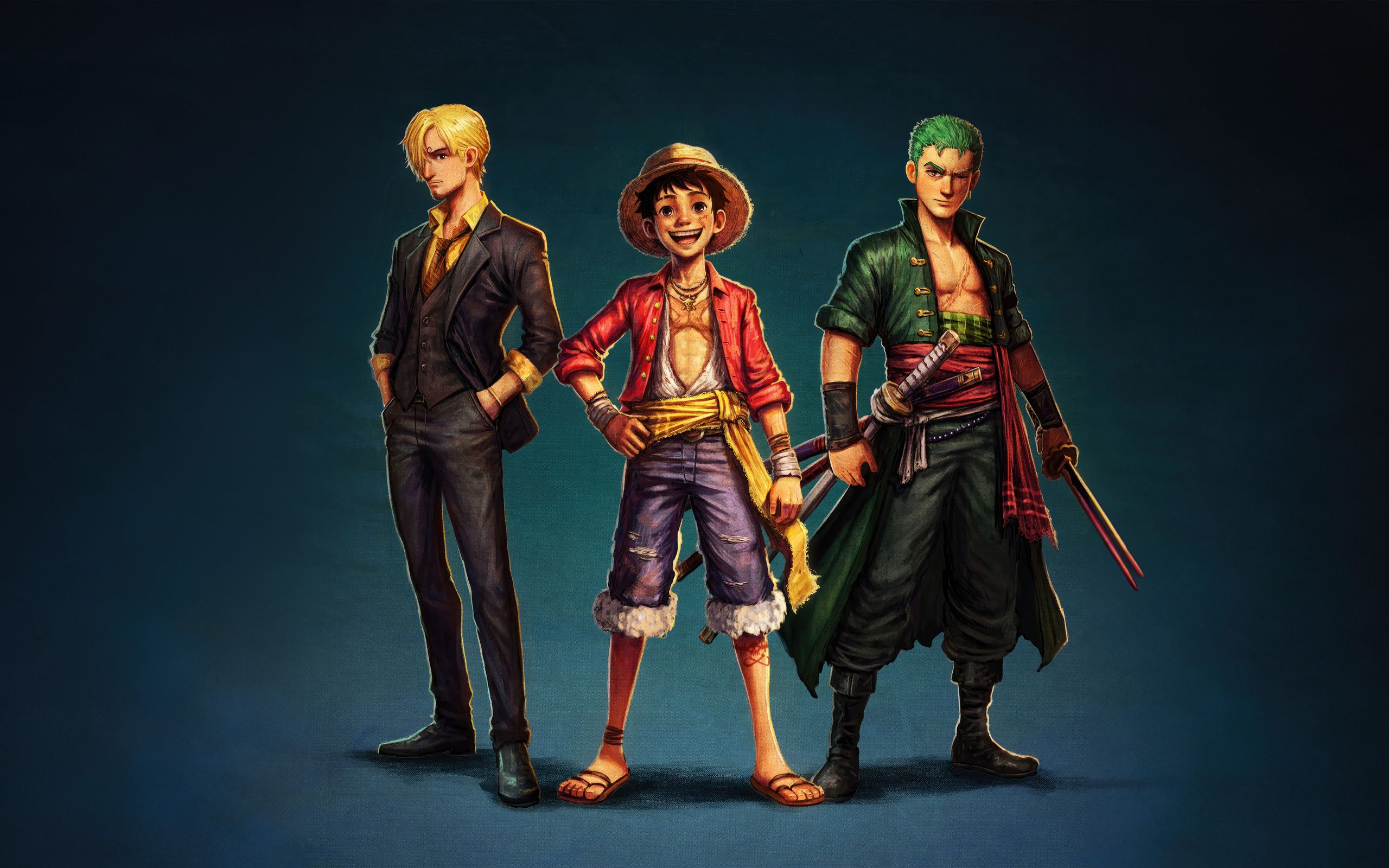 2560x1600 Monkey D Luffy Zoro And Sanji One Piece Wallpaper, 2560x1600 Resolution HD 4k Wallpaper, Image, Background, Photos and Picture