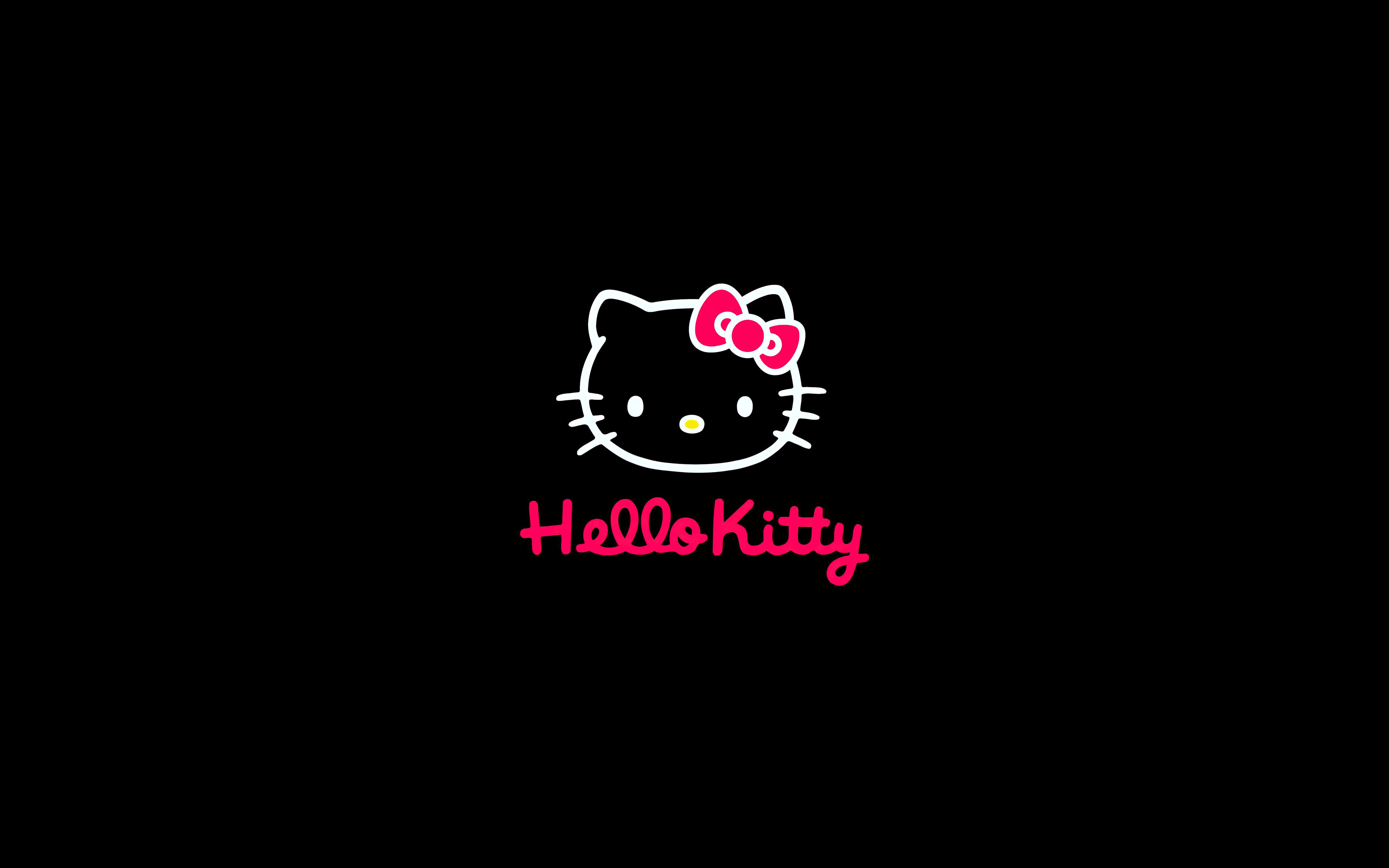 5120x3200 Hello Kitty Wallpaper 4K, Black background, AMOLED, 5K