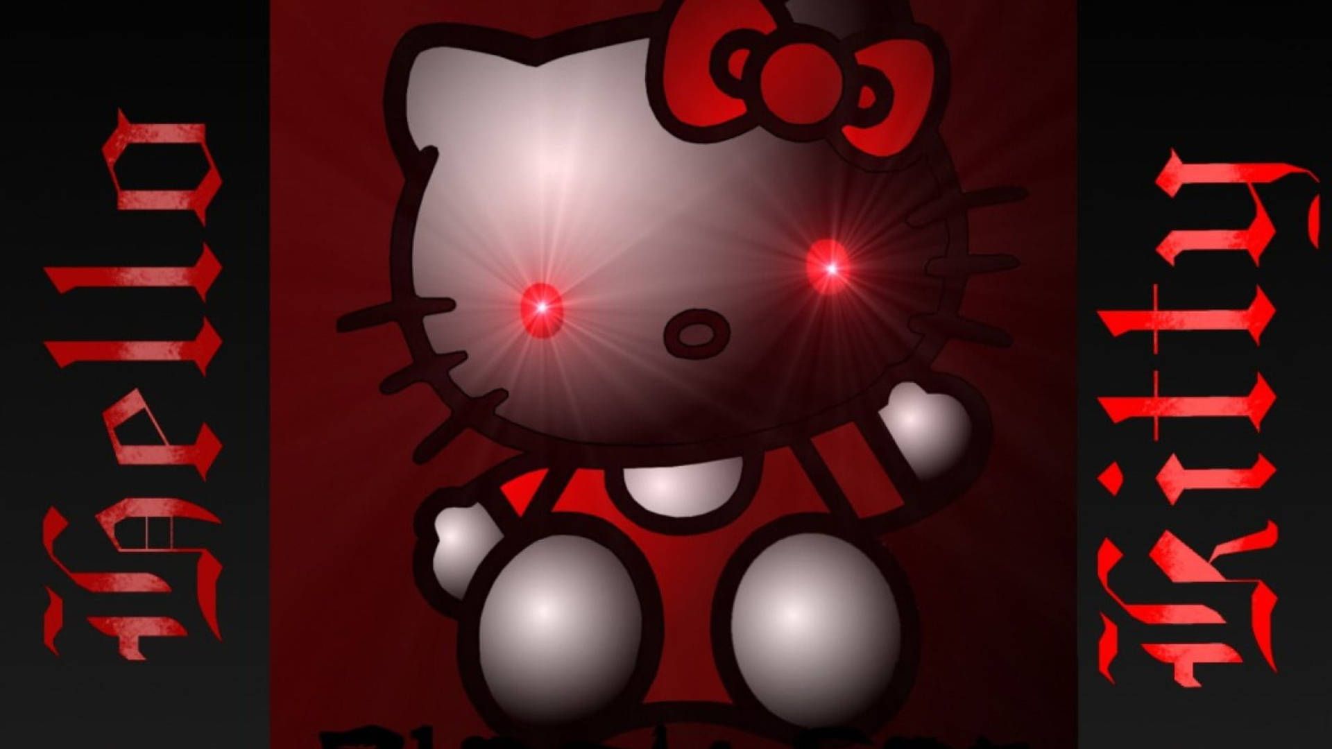 1920x1080 Black Hello Kitty Background