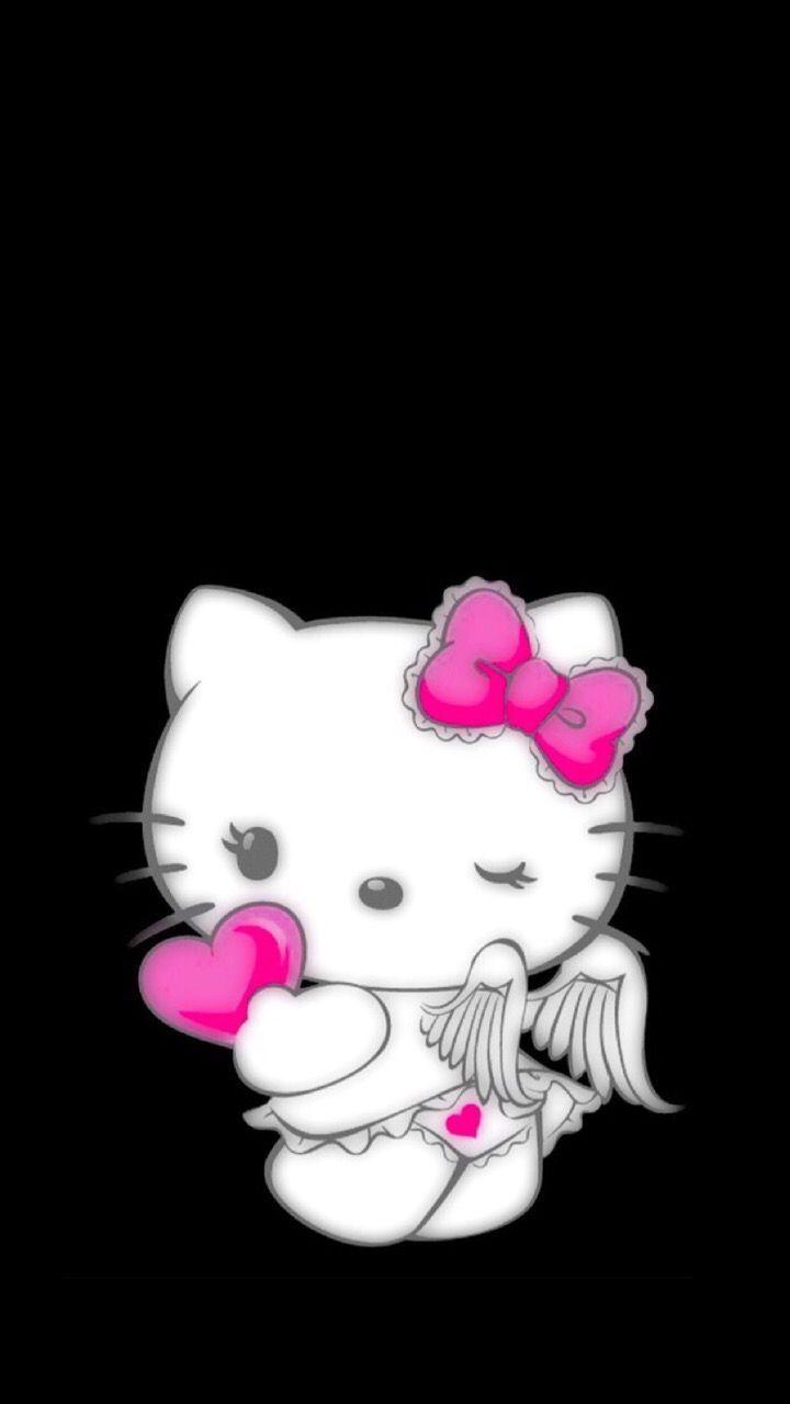 720x1280 Hello Kitty Wallpaper Desktop Black