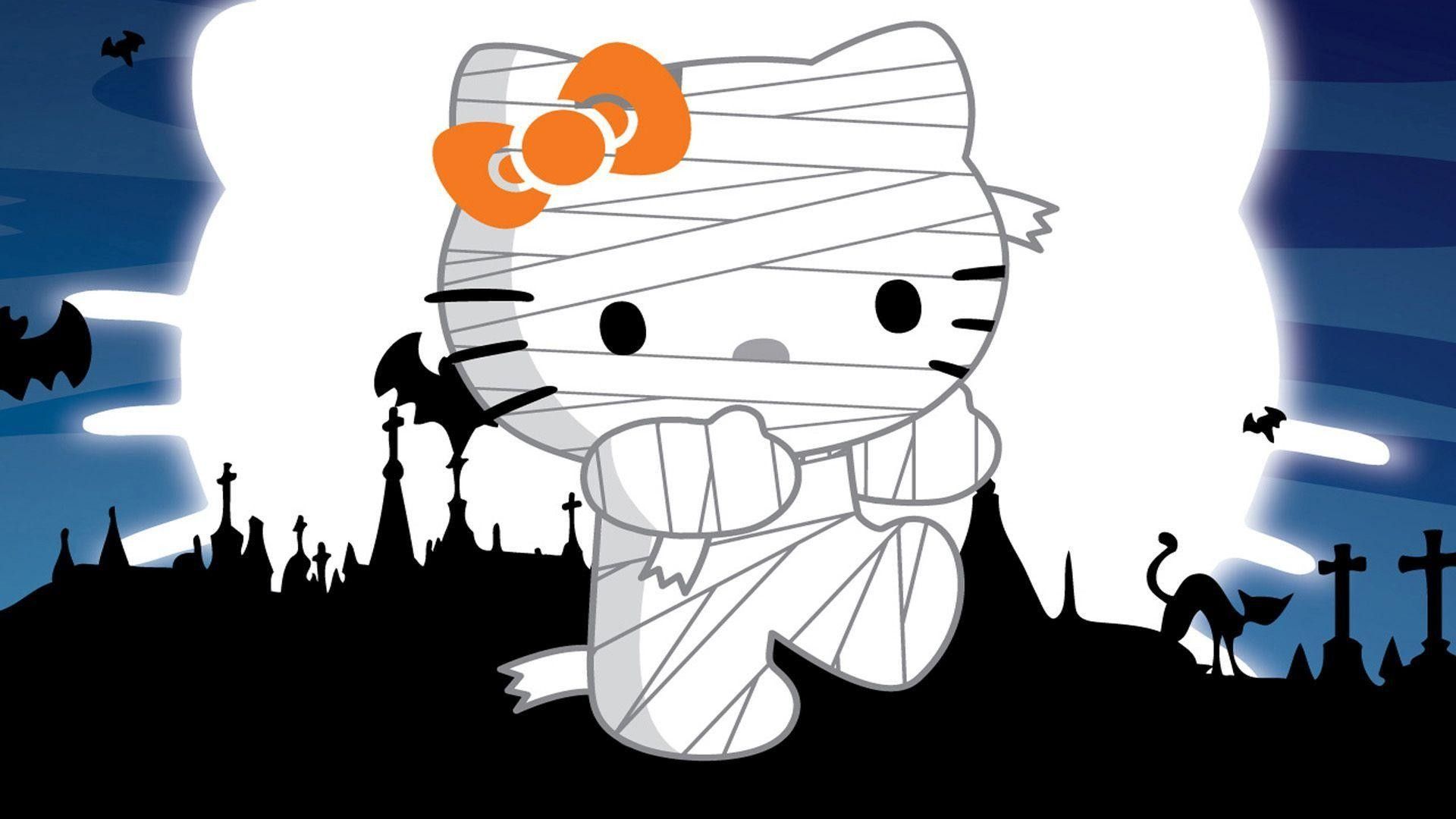 1920x1080 Hello Kitty Halloween Wallpaper