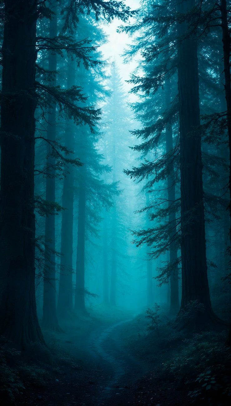 740x1297 Rainy forest background Image