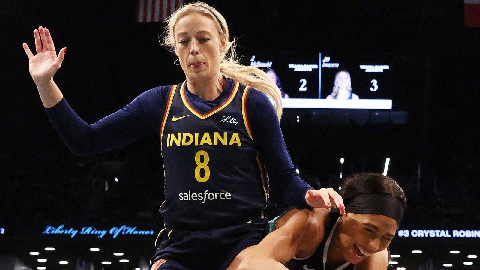 1600x900 Sophie Cunningham injury: Will Fever's star play next game? Stephanie White says, 'The way she fell.'