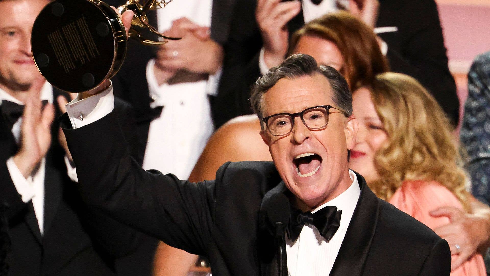 1920x1080 Stephen Colbert's emotional tribute to late assistant at the Emmys: who is Amy Cole?. HELLO!