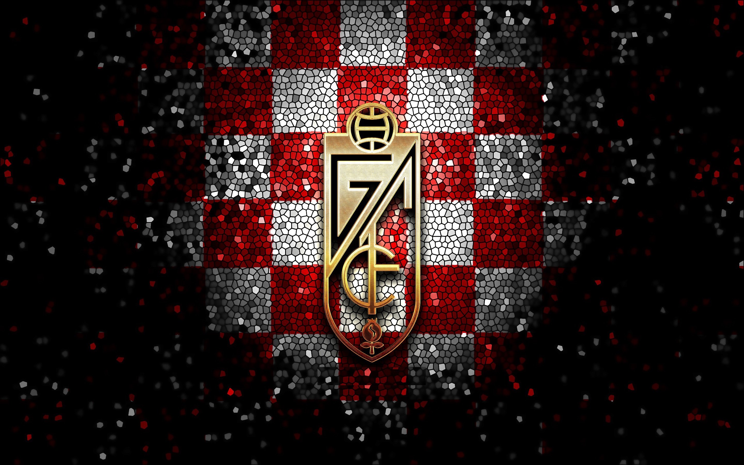 2880x1800 Wallpaper wallpaper, logo, football, Sport, La Liga, glitter, checkered, Granada for mobile and desktop, section спорт, resolution 2880x1800