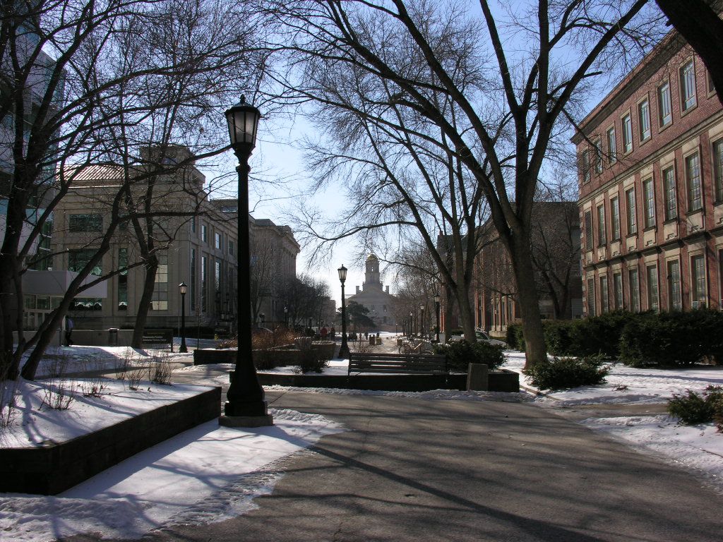 1024x768 Cleary Walkway with the Old Capitol in the background, University of