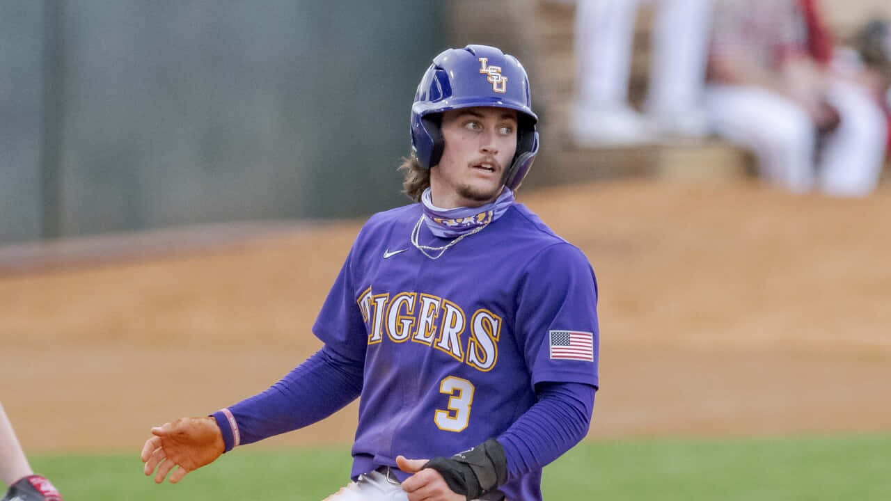 1280x720 Download L S U Baseball Player Dylan Crews Wallpaper