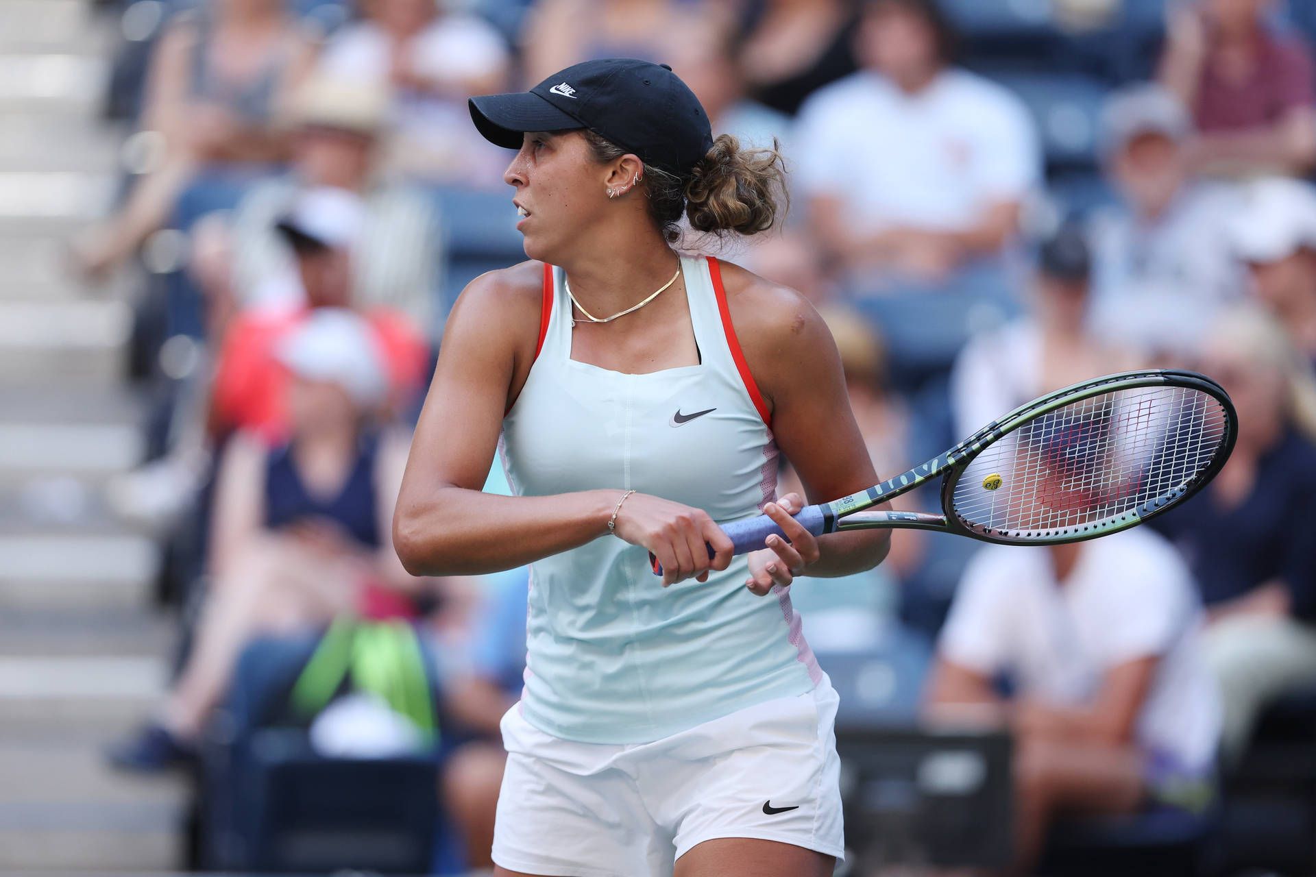 1920x1280 Download Madison Keys Displaying Athleticism in Tennis Attire Wallpaper