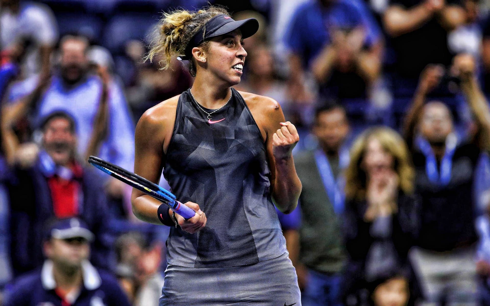1920x1200 Download Madison Keys Tennis Player in Chic Black Outfit Wallpaper