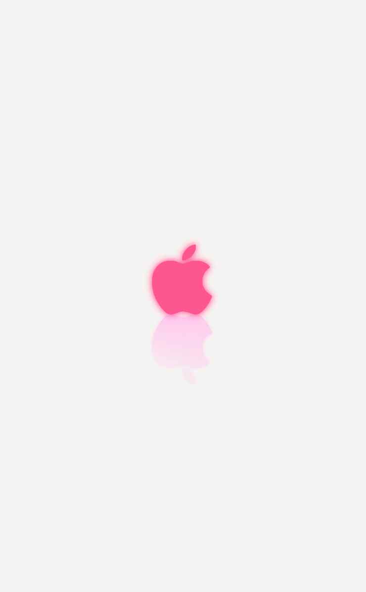 740x1196 Apple white peach. wallpaper.sc iPhone4s