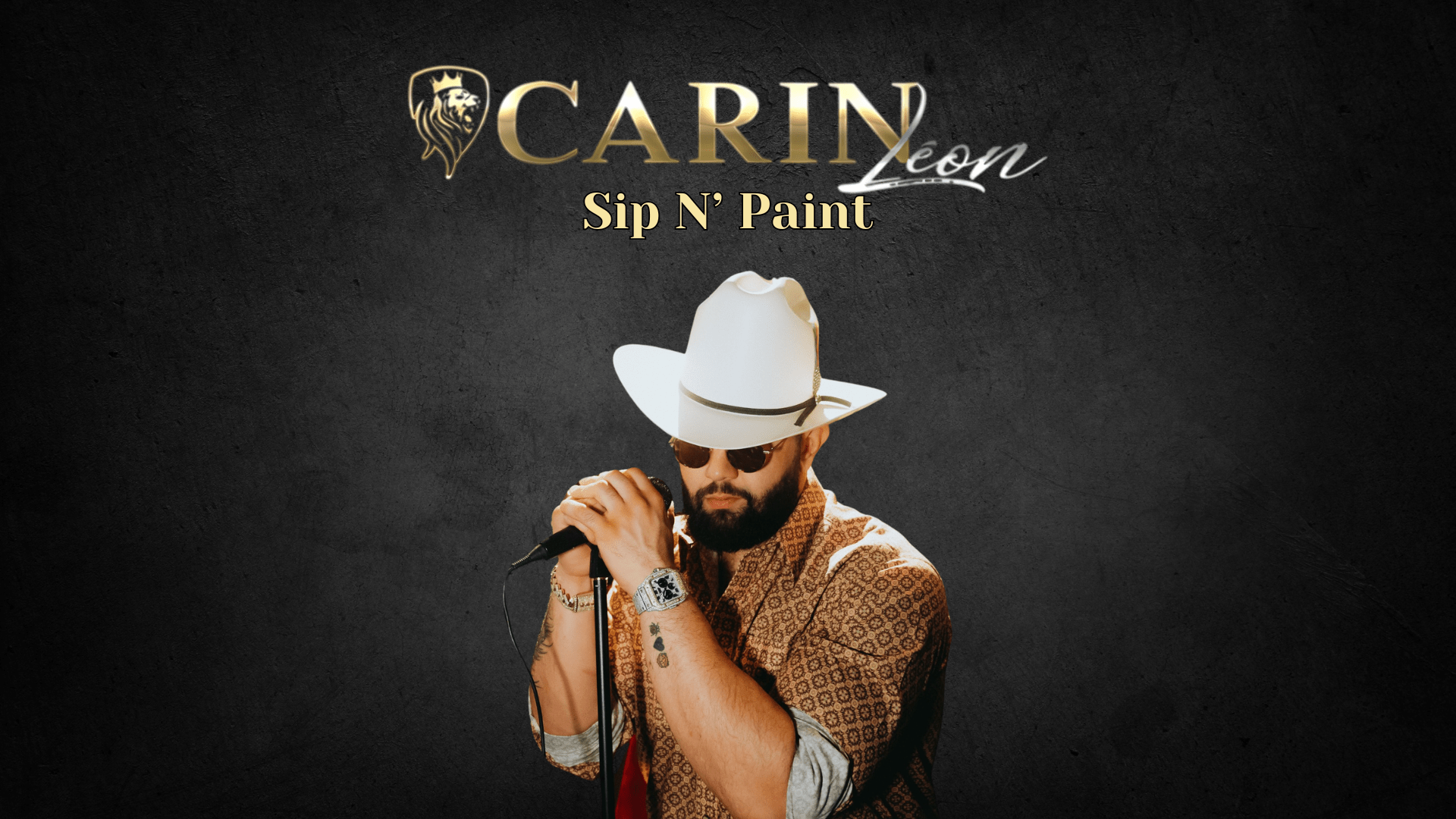 1920x1080 Carin Leon Sip N' Paint + Karaoke. Sip N' Paints