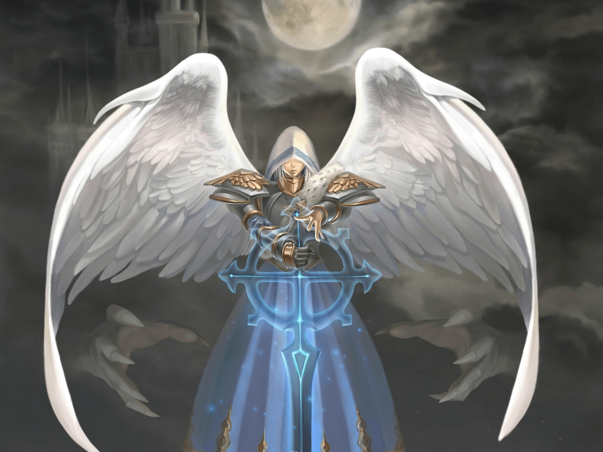 1920x1440 Heroes Of Might And Magic V: Angelic Warrior HD Fantasy Wallpaper By Natsuki 3x1440
