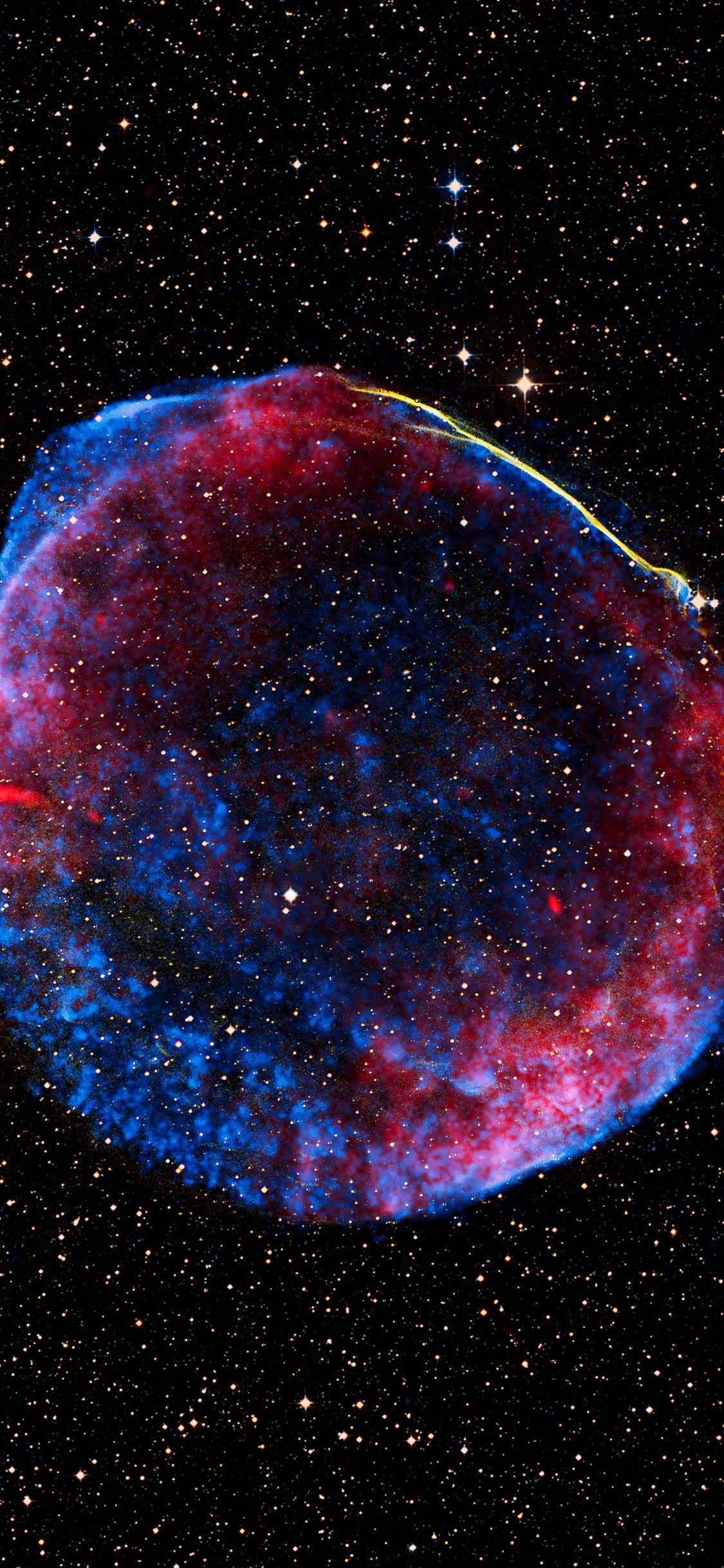 1125x2436 Space art nature nebula dark iPhone Wallpaper Free Download