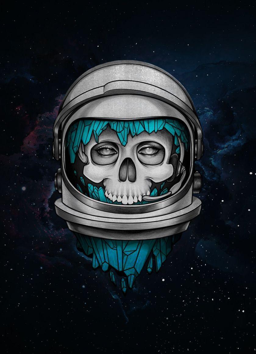840x1160 Download Skull, dark, astronaut, art wallpaper, 840x iPhone 4