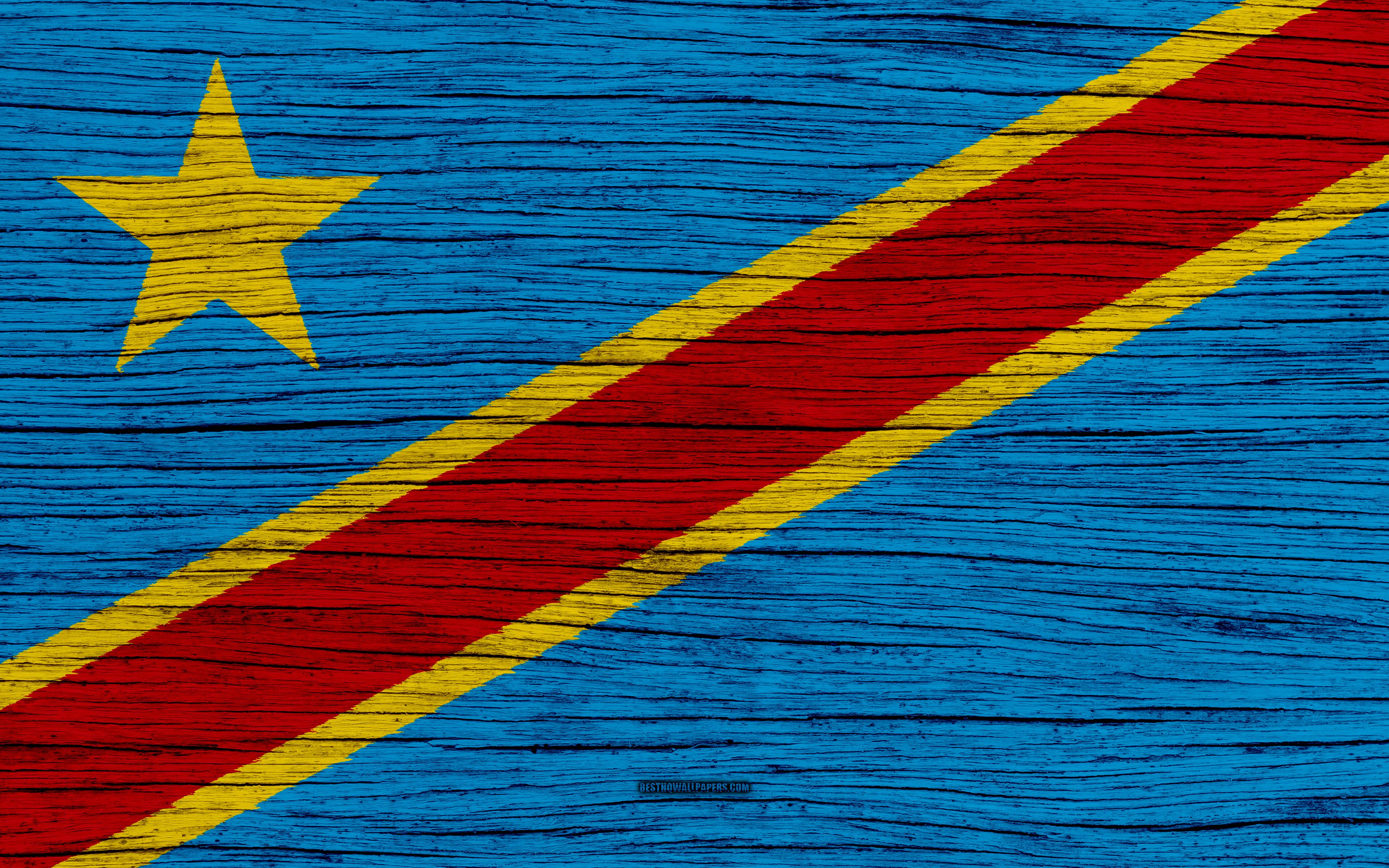 3840x2400 Democratic Republic Of The Congo Flag Wallpaper