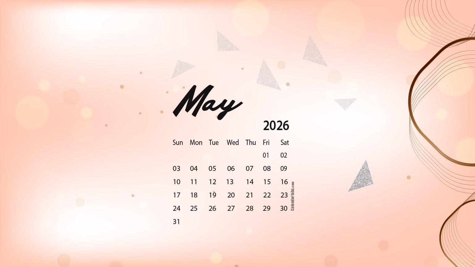 1537x864 May 2026 Desktop Wallpaper Calendar