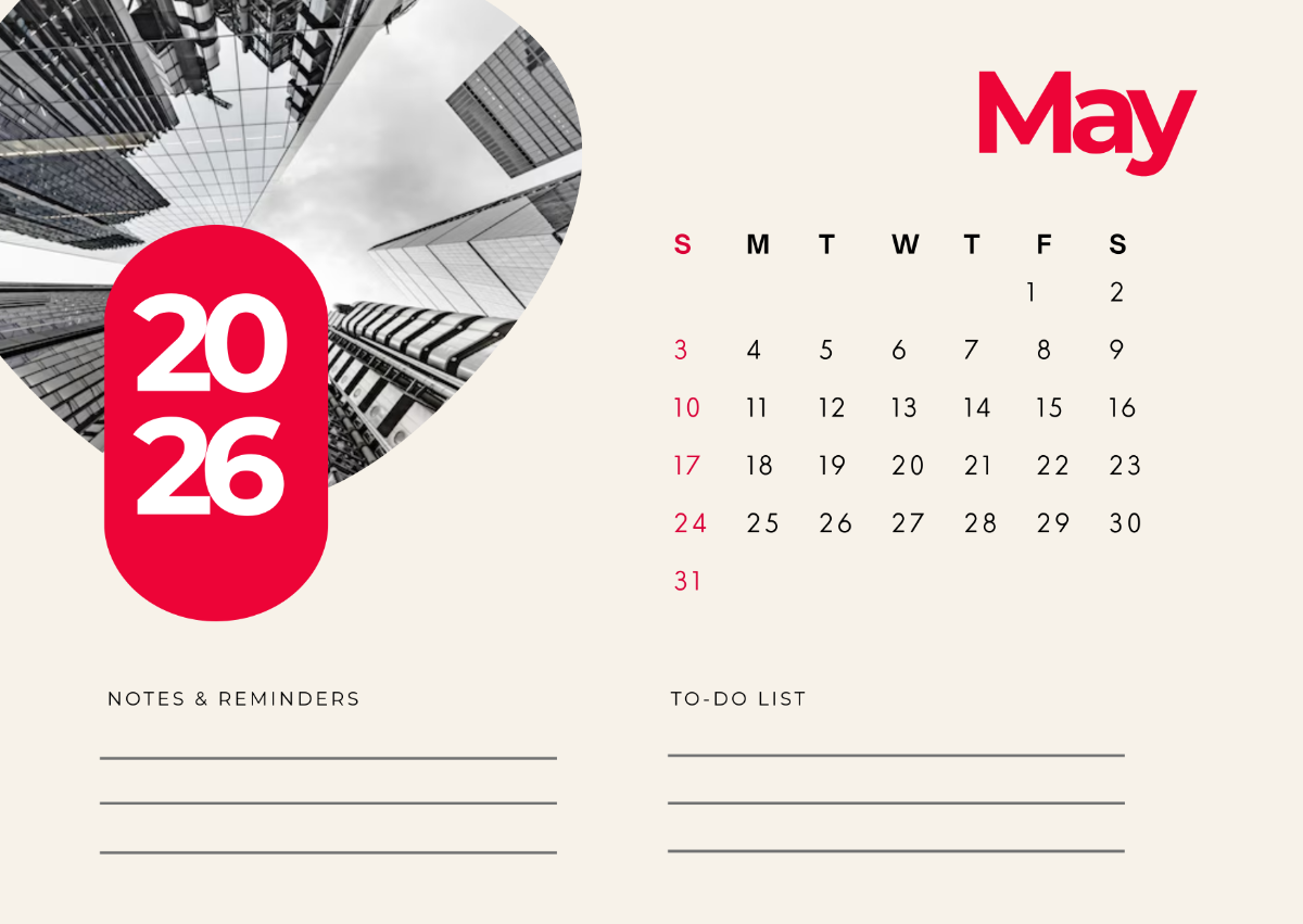 1200x851 Free May 2026 Calendar for Planners Template to Edit Online
