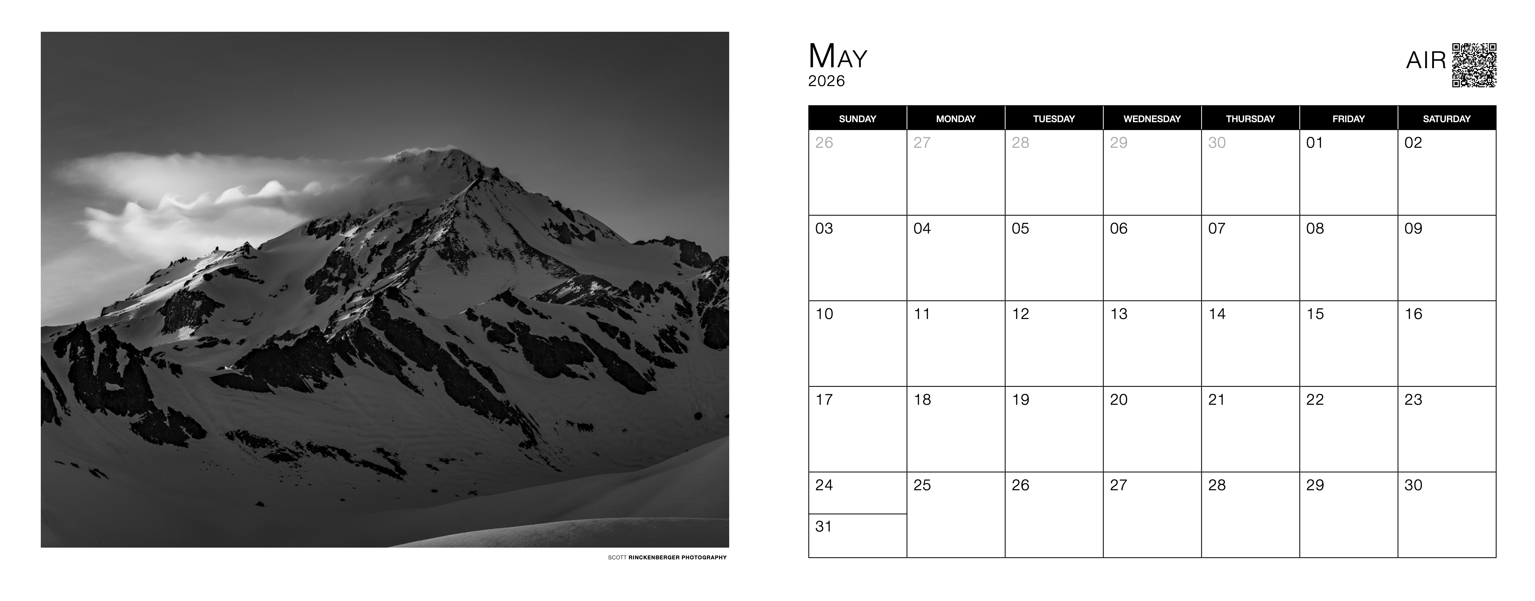 4968x1948 Elemental 2026 Calendar