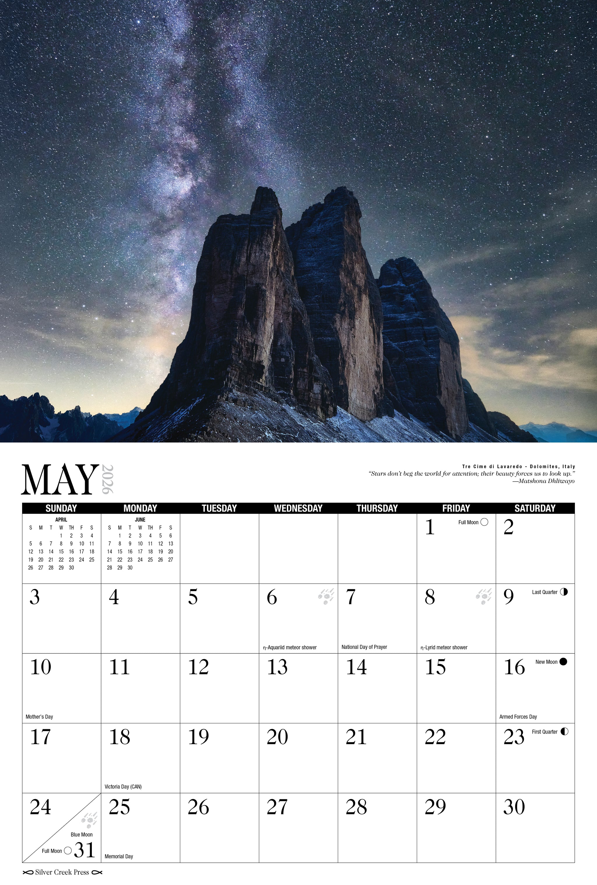 2048x3034 Starry Night Calendar Creek Press