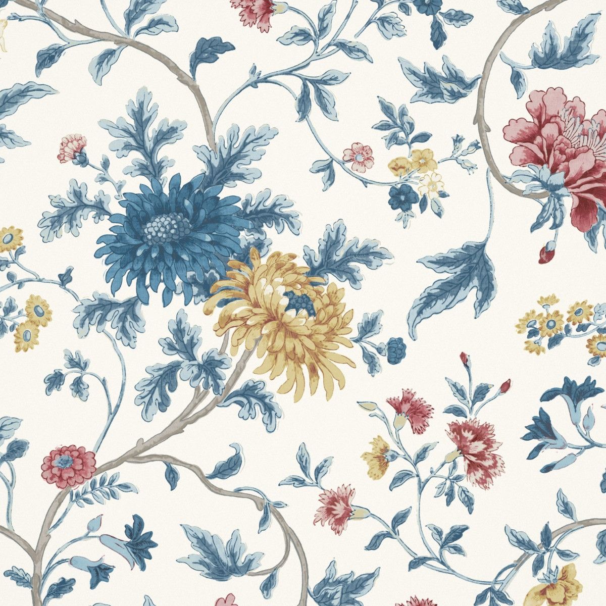 1200x1200 Canton Floral China Blue Wallpaper