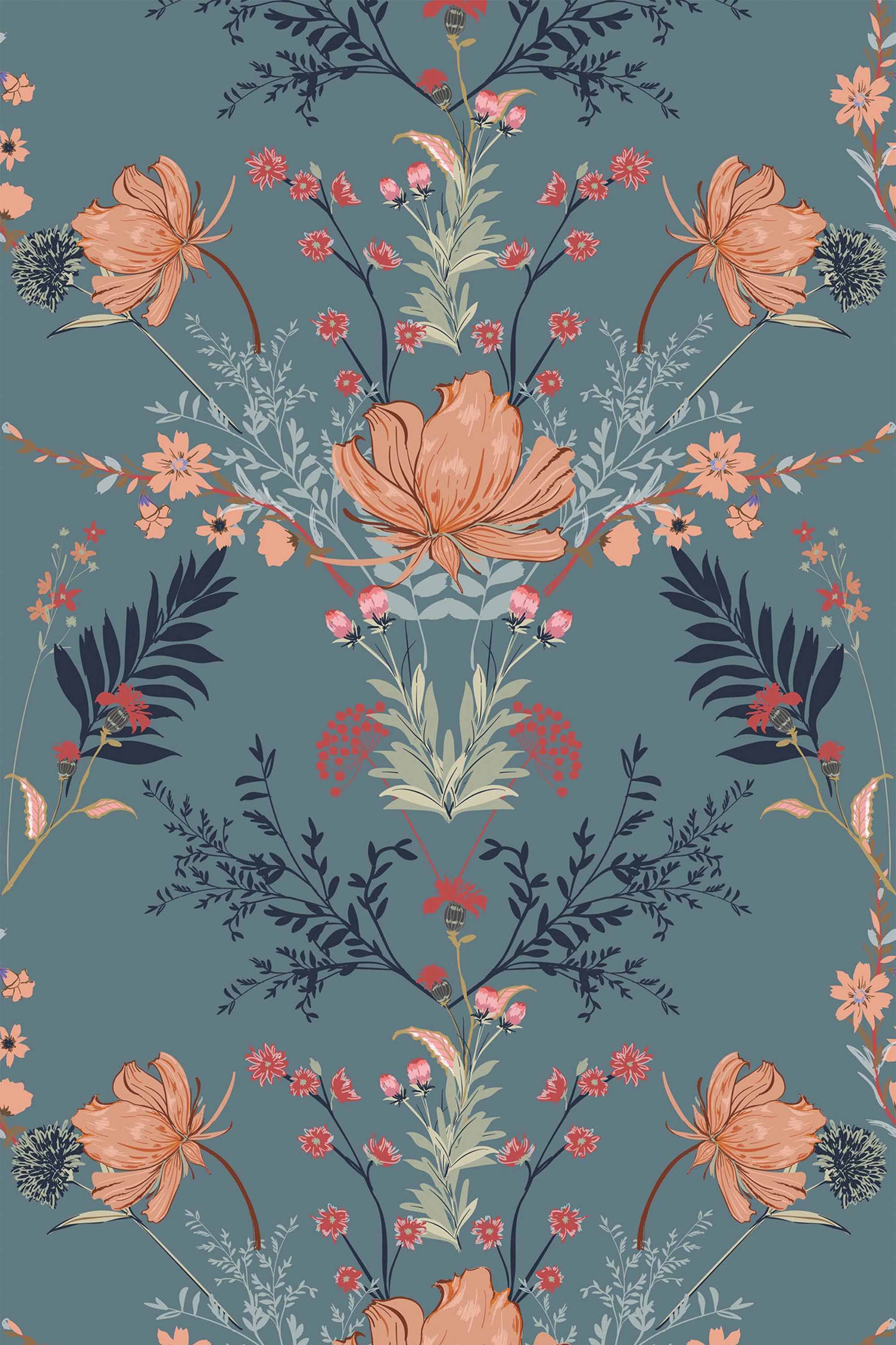 2000x3000 Victorian flowers Peel and Stick Removable Wallpaper