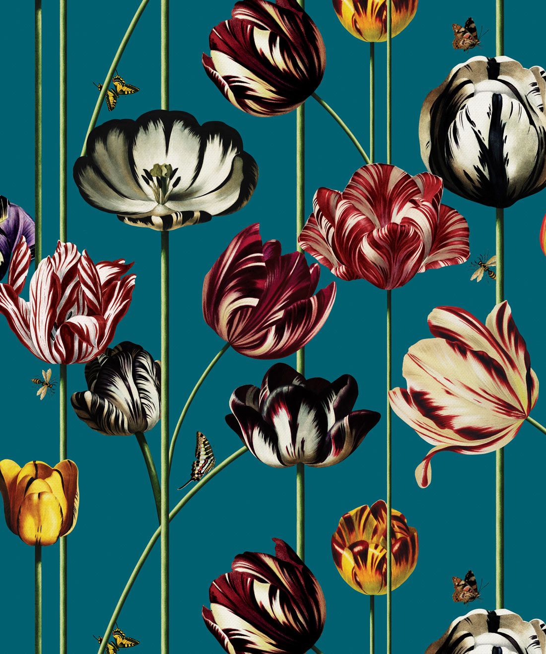 1100x1318 Tulipa, Large Scale Floral Wallpaper • Bold & Unique