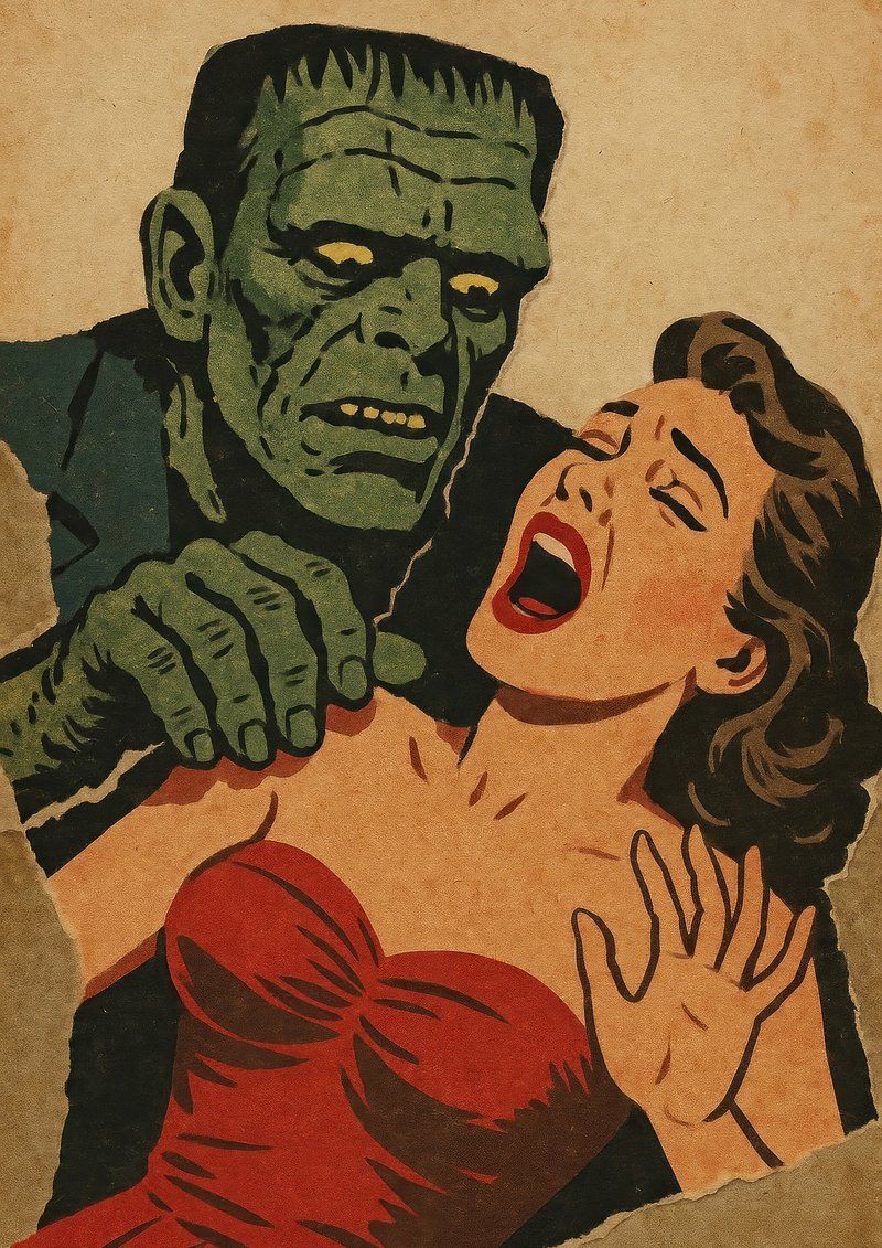 800x1131 Vintage vampire art wallpaper. Premium Photo Illustration