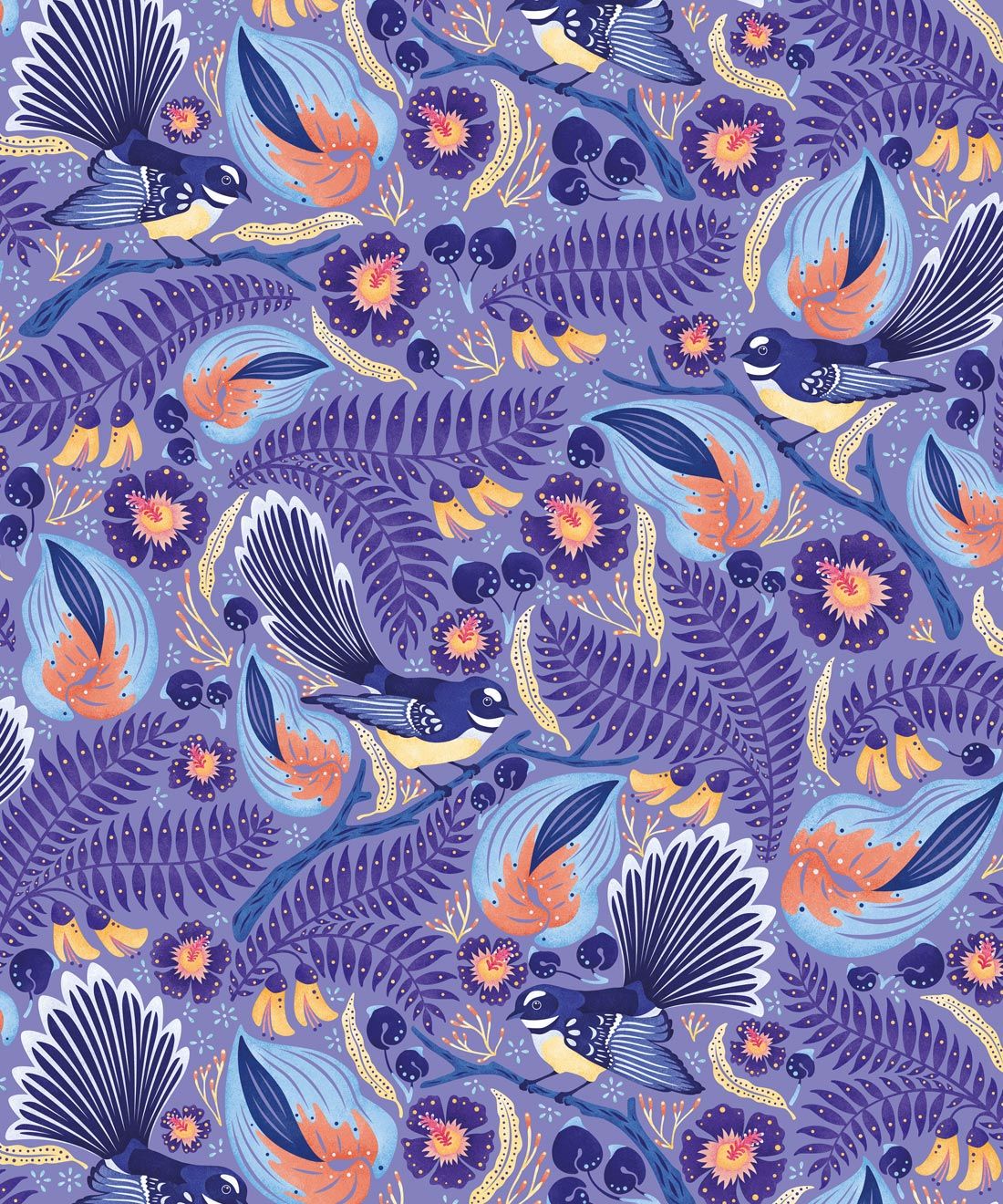 1100x1320 Fantails Wallpaper Roll & King