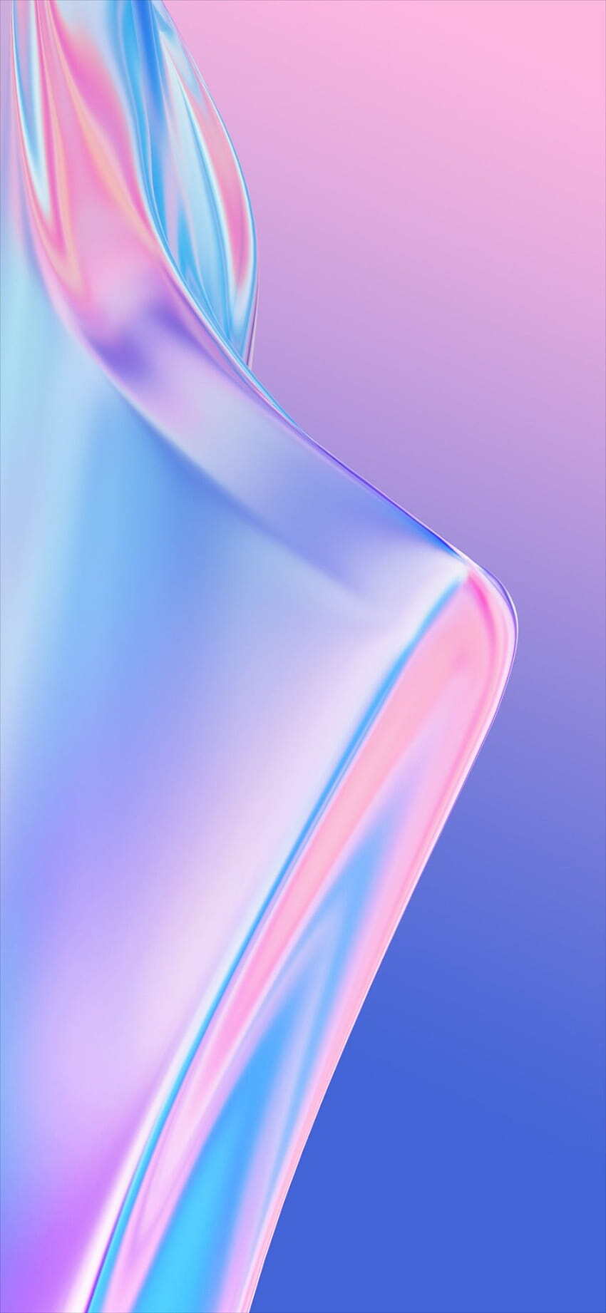850x1842 Glossy Glass Baby Pink And Blue Desktop Wallpaper OPPO Reno 5 Ultra OPPO A55