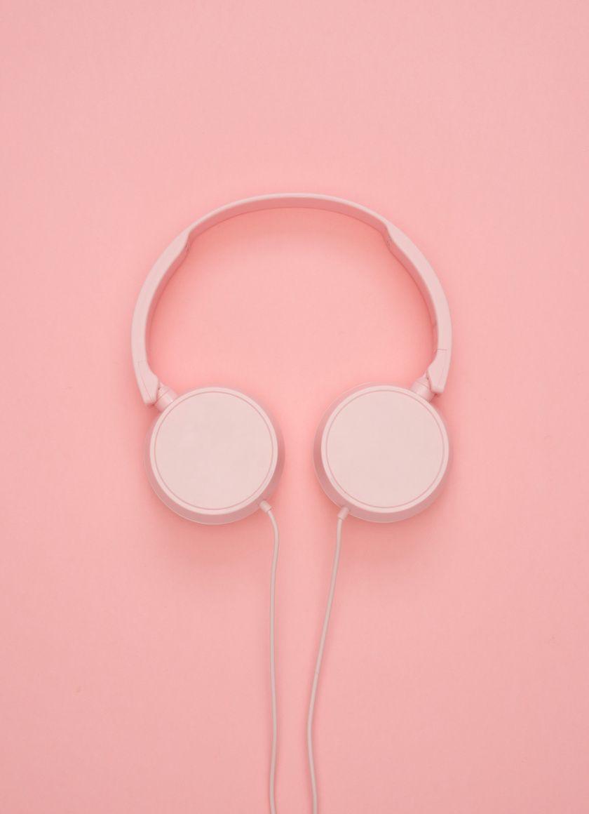 840x1160 Download Pink, headphone, music, minimal wallpaper, 840x1160
