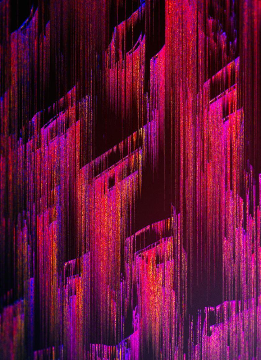 840x1160 Download 840x1160 Wallpaper Pixel Distortion, Pink Orange