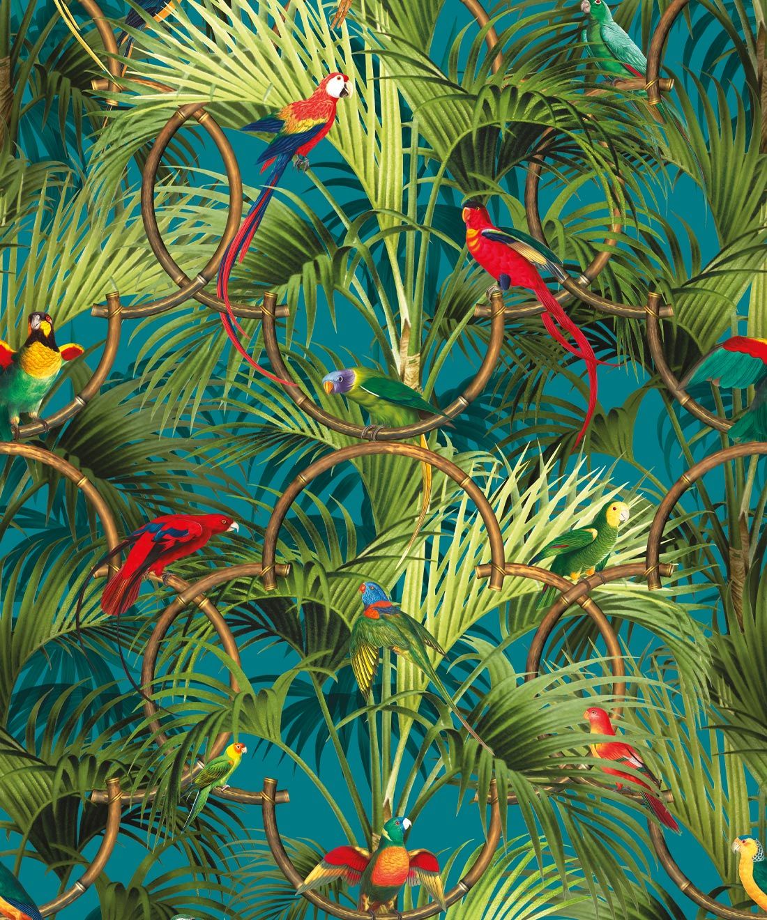 1100x1320 Copacabana Wallpaper Blue Roll & King