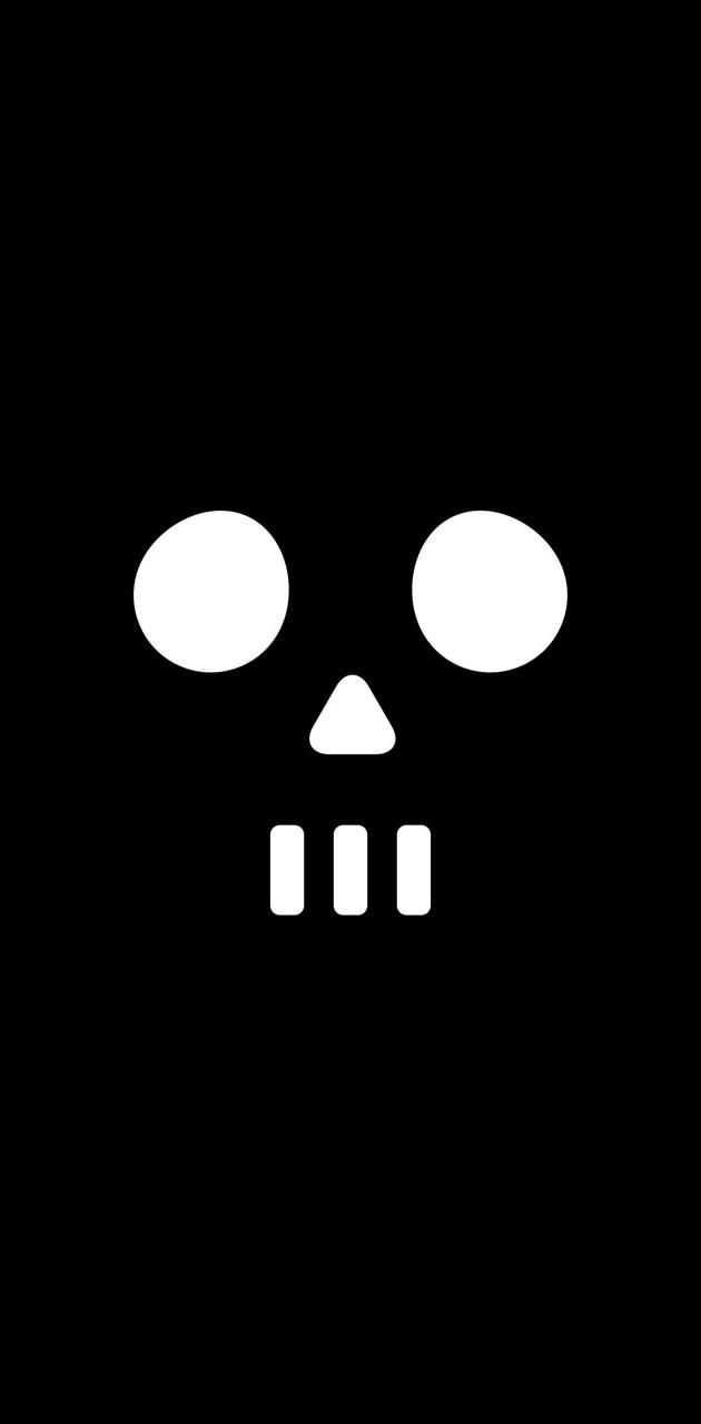 630x1280 Simple Skull Wallpaper