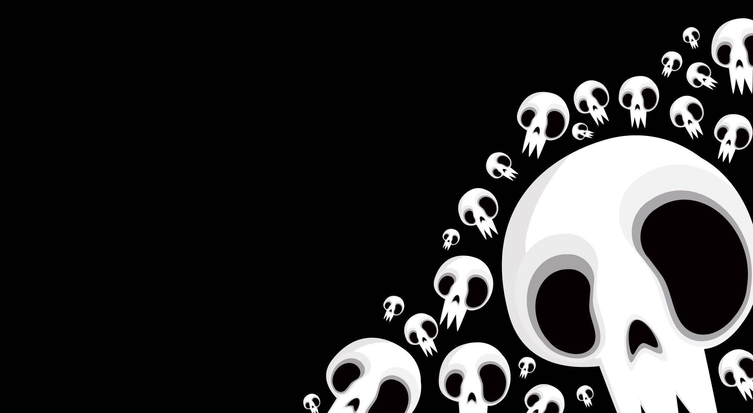 2560x1406 Download Minimalist And Cute Skeleton iPhone Wallpaper