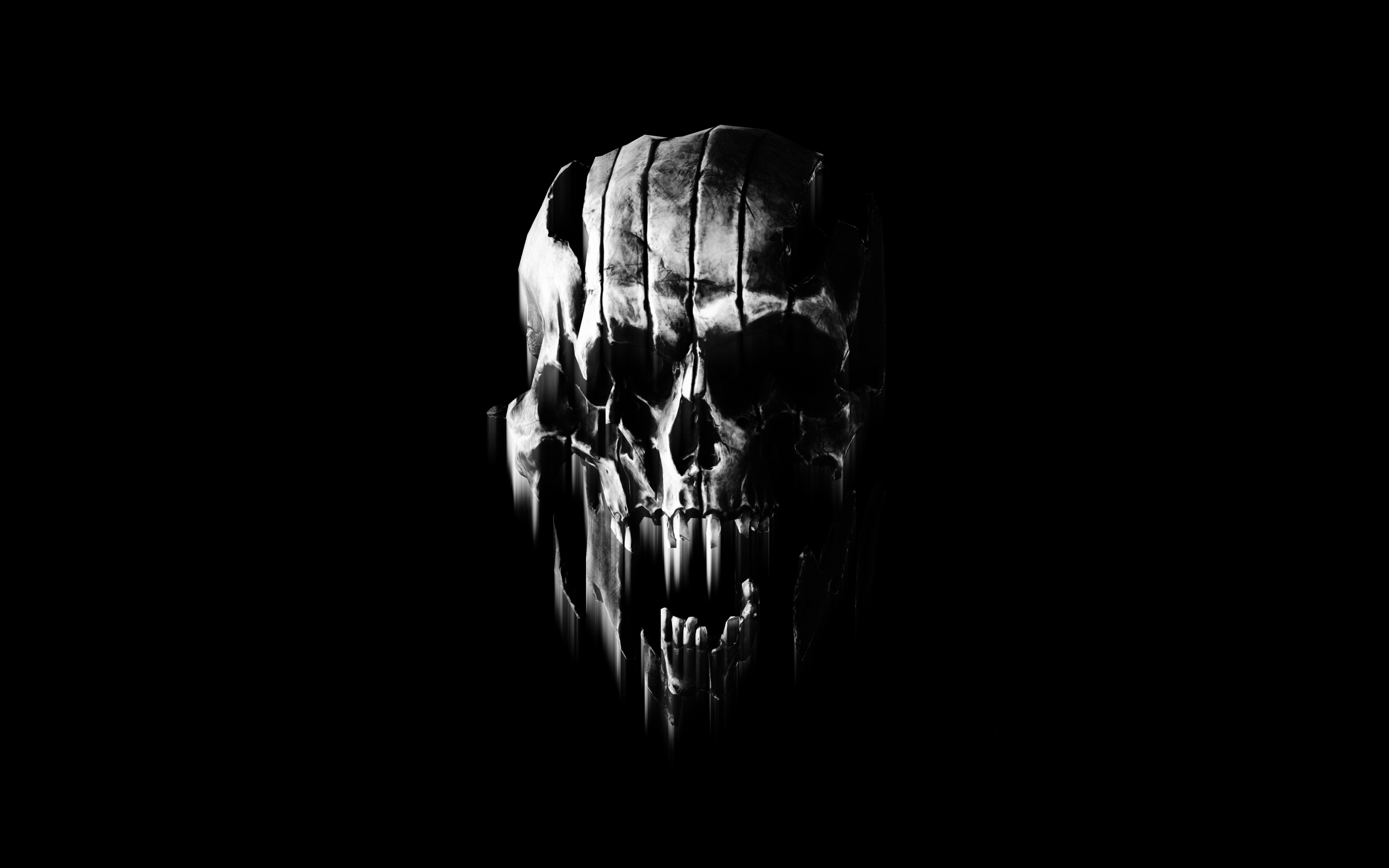 2880x1800 Skull Wallpaper 4K, AMOLED, Black background