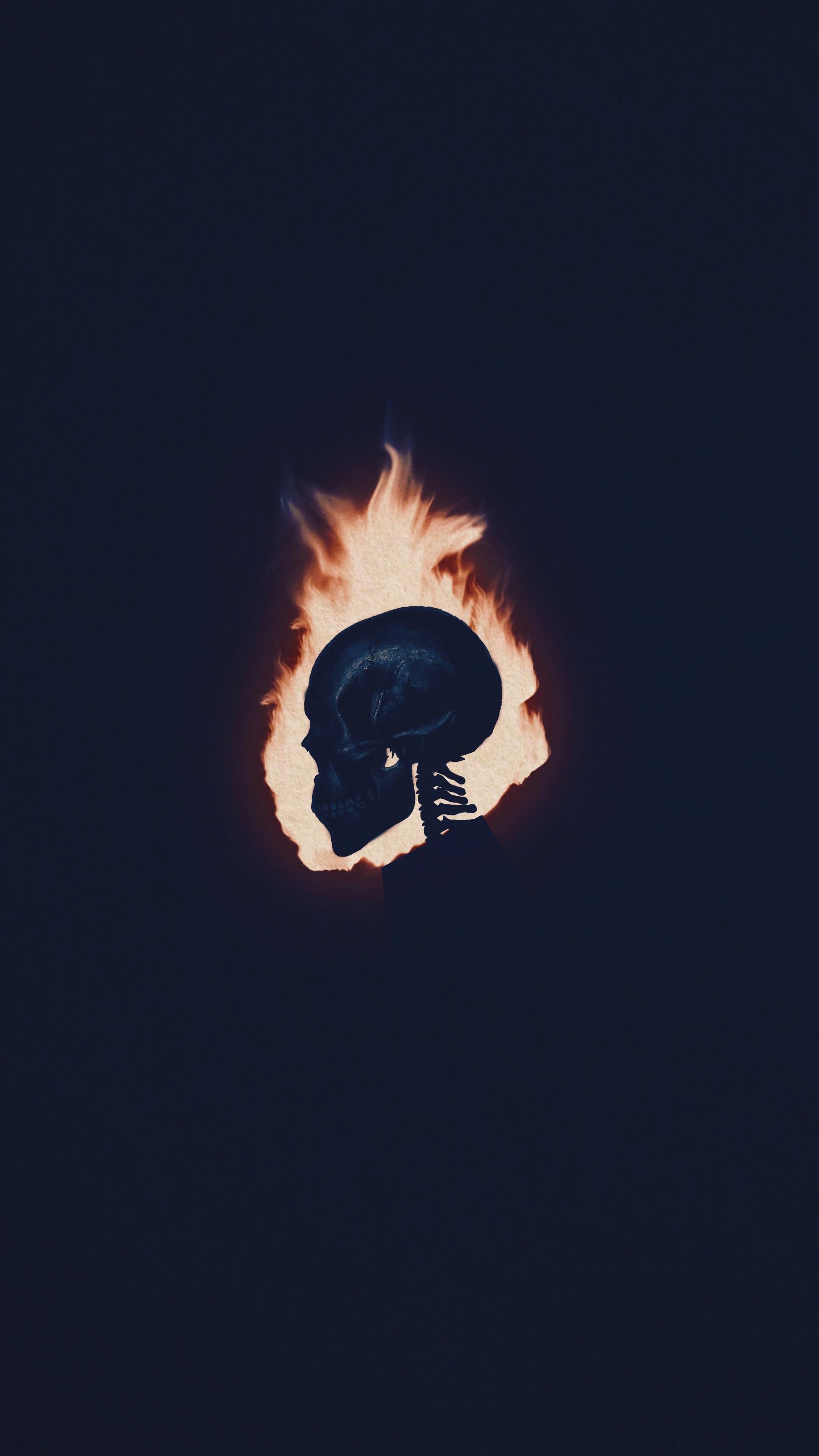 1932x3434 I made a minimal Ghost Rider Graphic last week and decided to turn it into a phone background because I know fine people like that. Enjoy!