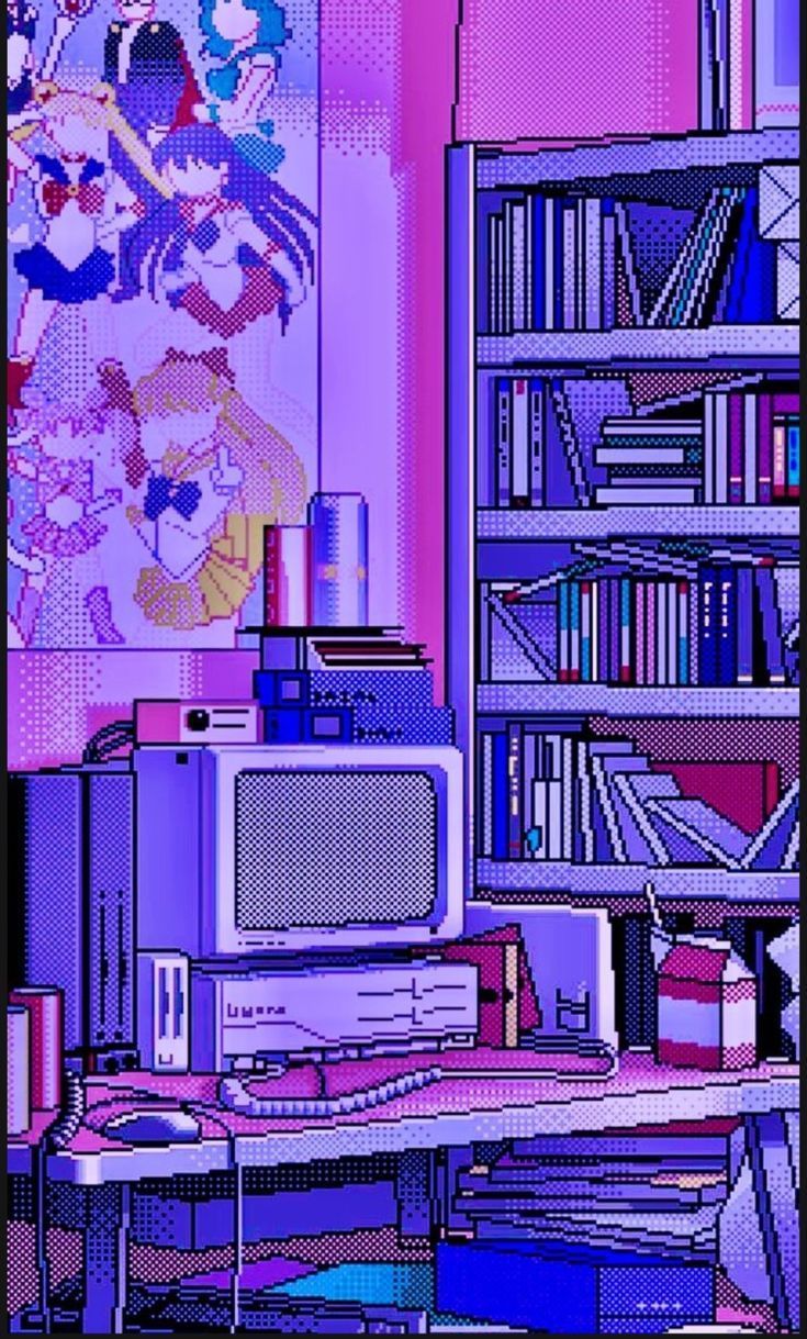 735x1219 animation wallpaper. Vaporwave wallpaper, Cool pixel art, Pop art wallpaper