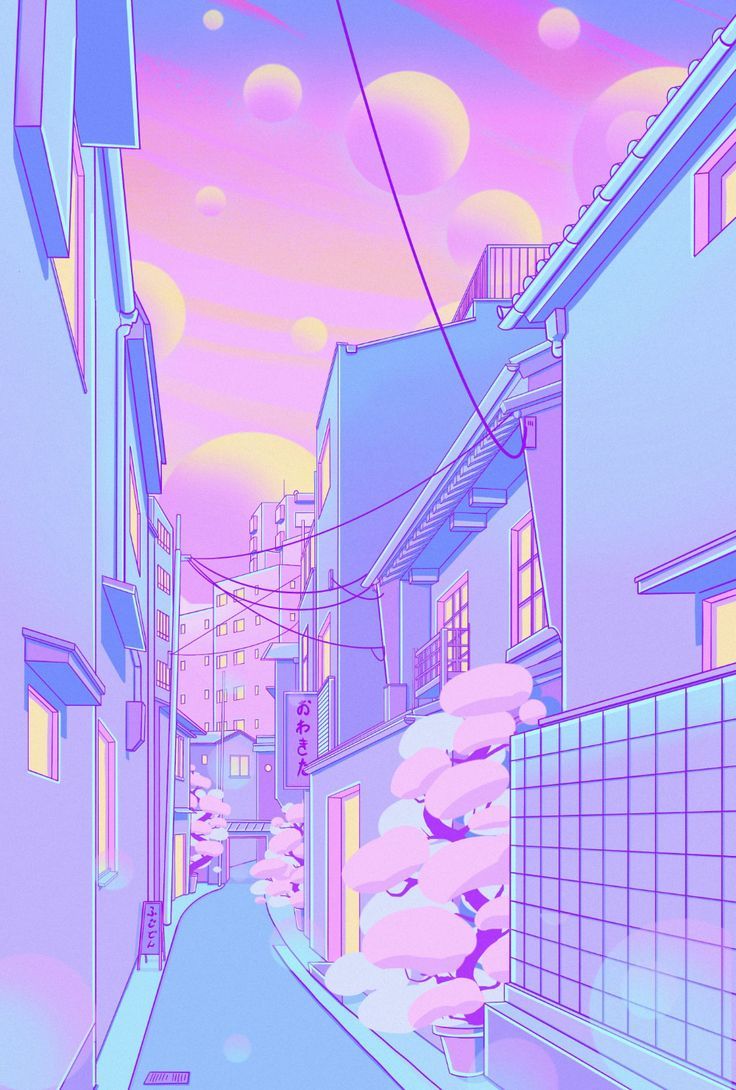 736x1090 Pastel Vaporwave Wallpaper