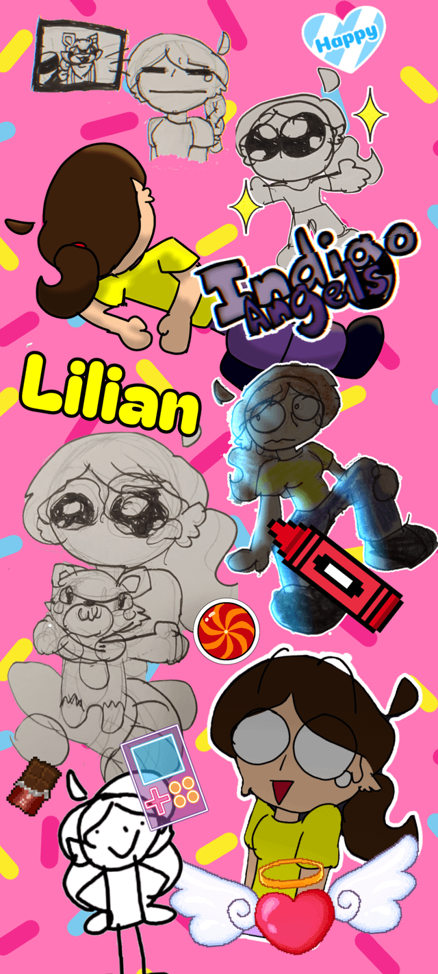 640x1422 I made a phone wallpaper for my Indigo Park OC if anyone wants it