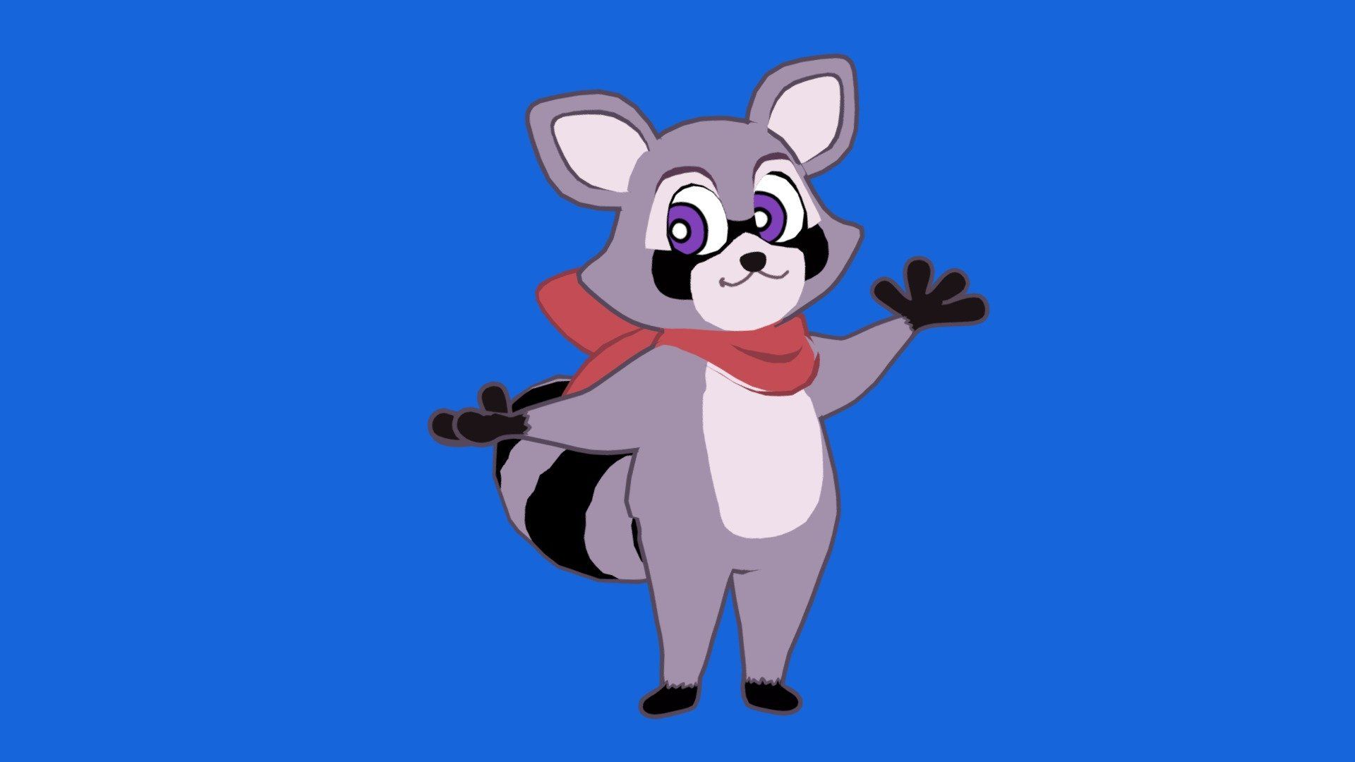 1920x1080 Rambley the raccoon Park model by rakushe4nik [44baebc]