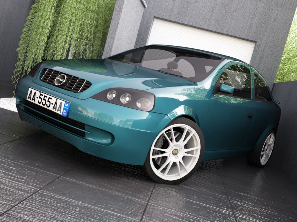 1024x768 Opel Astra G 3D Model