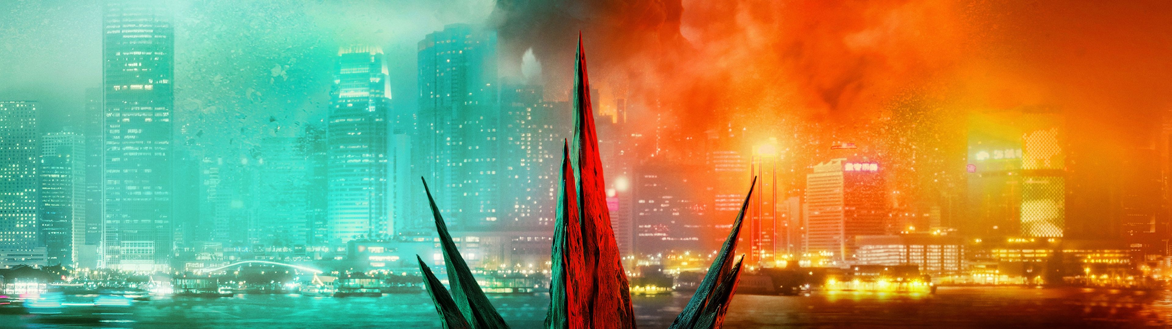 3840x1080 Godzilla vs Kong Ultrawide Triple Monitor 8K Wallpaper