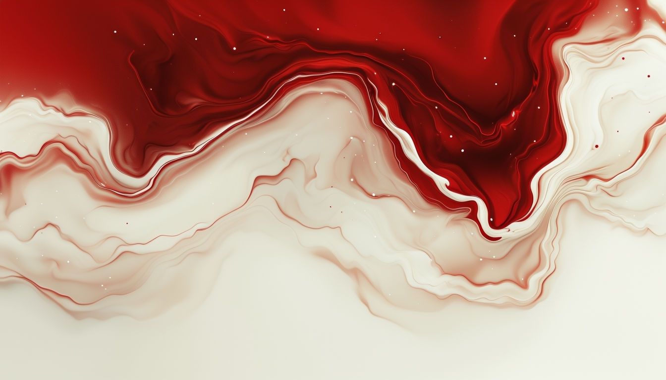 1344x768 Elegant Scarlet Red And Off White Marble Pattern Wallpaper Virtual Background