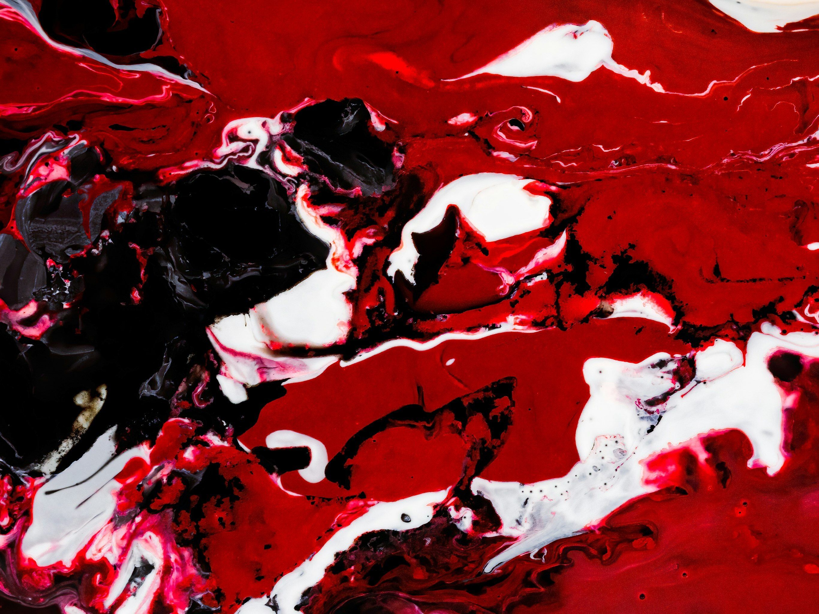2732x2048 MKBHD Panels App Free Red White And Black Abstract Paint Swirl