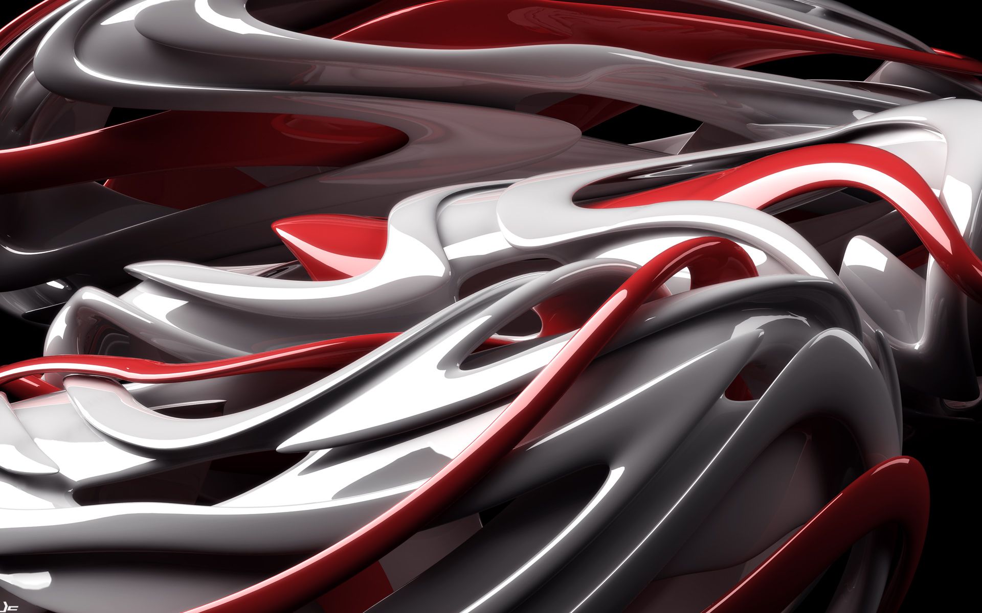 1920x1200 Abstract Wallpaper ( 3D Abstract Black CGI Red ) //000046// Full HD 1920 x 1200