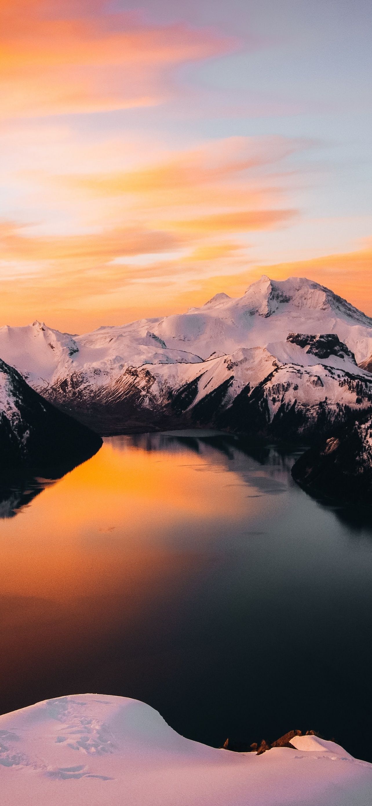 1284x2778 Panorama Ridge Garibaldi Lake Canada Sunset Mountain Range