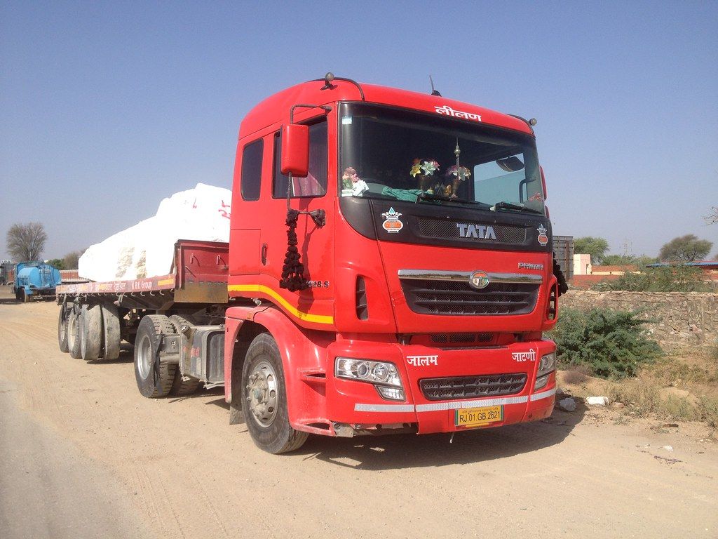 1024x768 IMG_2087[1]. TATA PRIMA TRAILER TRUCK LOADED WITH MARBLE ST