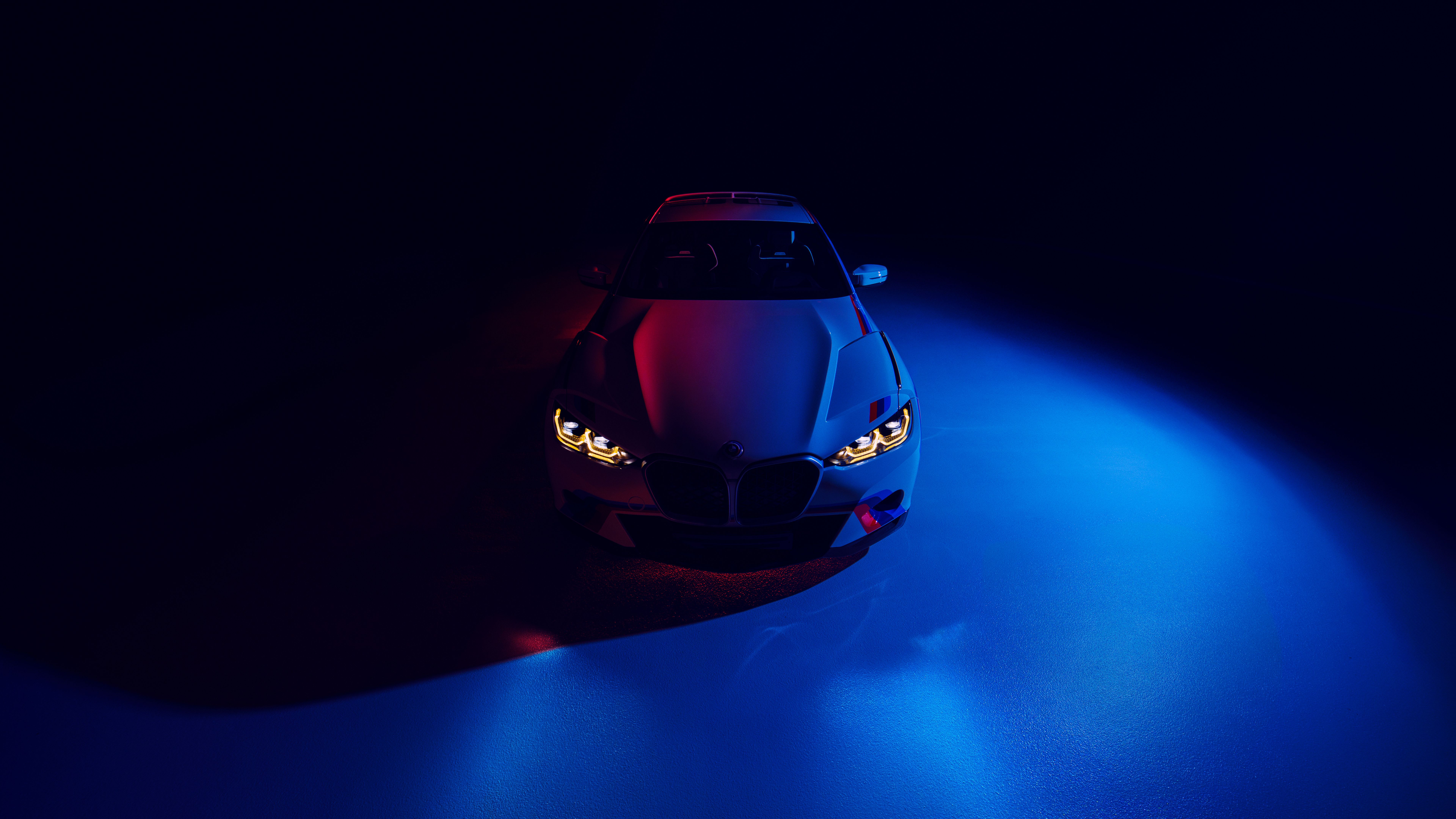 7680x4320 BMW CSL Wallpaper 4K, 8K, Colorful, Dark room, CGI