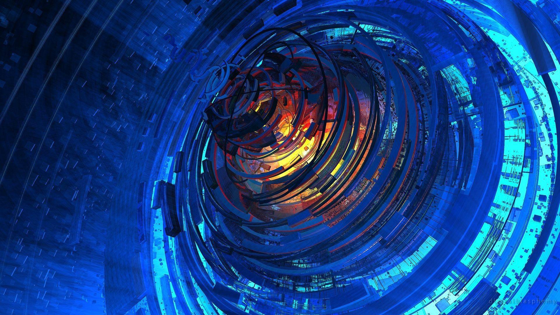 1920x1080 Blue Abstract Wallpaper for PC