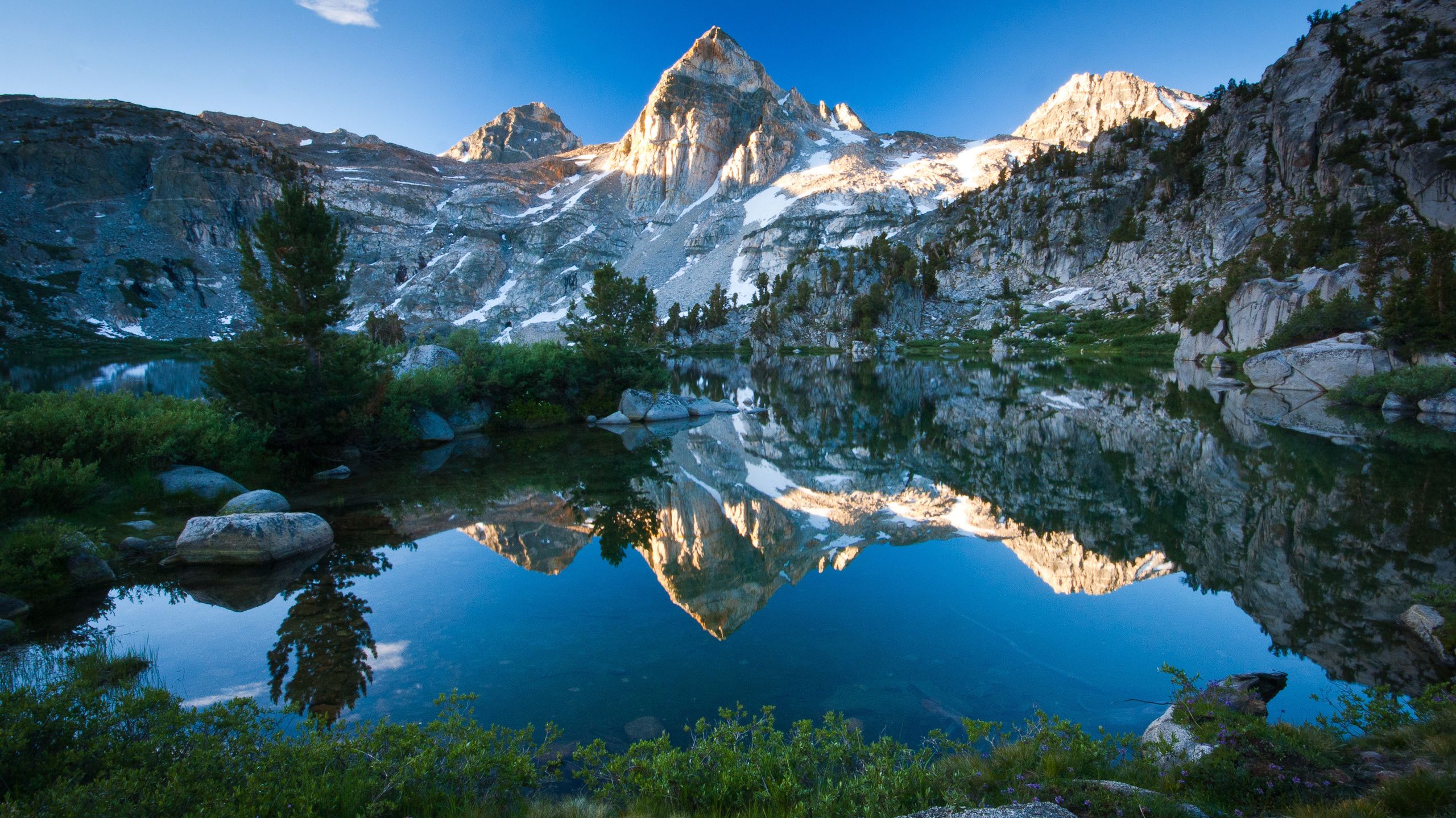 2560x1440 Wallpaper Snow Covered Mountain Near Lake During Daytime, Background Free Image